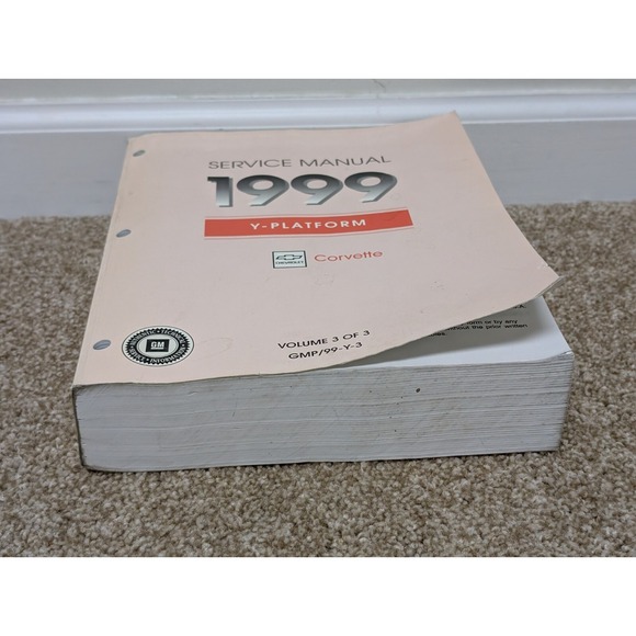 1999 Chevrolet Corvette OEM Service Manual Book #3 Gmp/99-y-3 - Picture 2 of 16